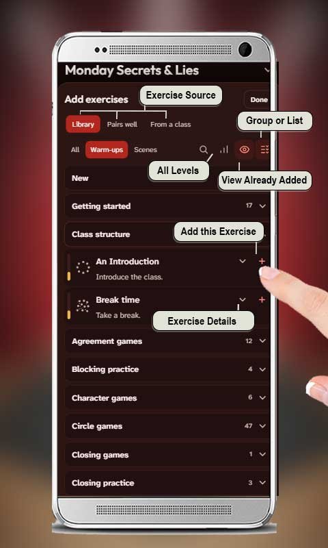 Add-exercise-to-class-Phone